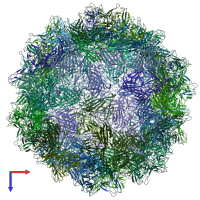 PDB entry 6wfu coloured by chain, top view.