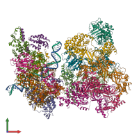 PDB entry 6wgg coloured by chain, front view.