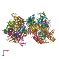 PDB entry 6wgg coloured by chain, top view.