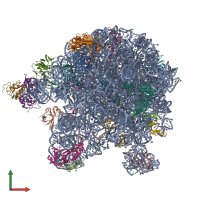 PDB entry 6wnt coloured by chain, front view.