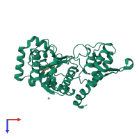 PDB entry 6wrn coloured by chain, top view.