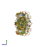 PDB entry 6wy7 coloured by chain, side view.