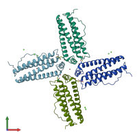 PDB entry 6wyh coloured by chain, front view.