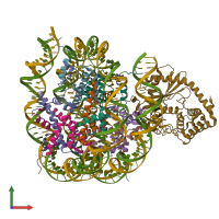 PDB entry 6x5a coloured by chain, front view.