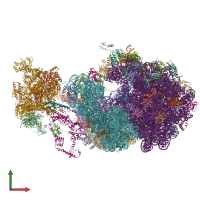 PDB entry 6x7f coloured by chain, front view.