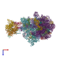 PDB entry 6x7f coloured by chain, top view.