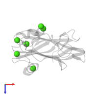 CALCIUM ION in PDB entry 6x7t, assembly 1, top view.