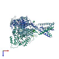 PDB entry 6x9h coloured by chain, top view.