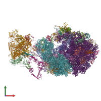 PDB entry 6xdq coloured by chain, front view.