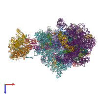 PDB entry 6xdq coloured by chain, top view.