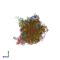 PDB entry 6xdr coloured by chain, side view.