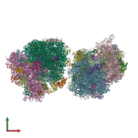 PDB entry 6xhv coloured by chain, front view.