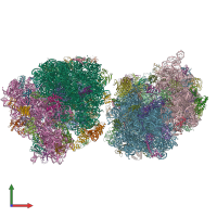 PDB entry 6xhw coloured by chain, front view.