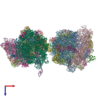 PDB entry 6xhw coloured by chain, top view.