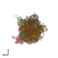 PDB entry 6xii coloured by chain, side view.