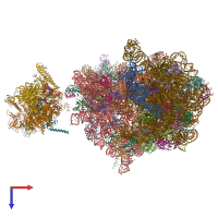 PDB entry 6xii coloured by chain, top view.