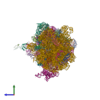 PDB entry 6xij coloured by chain, side view.
