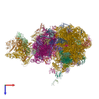 PDB entry 6xij coloured by chain, top view.