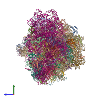 PDB entry 6xiq coloured by chain, side view.