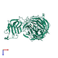 PDB entry 6xls coloured by chain, top view.
