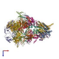 PDB entry 6xtx coloured by chain, top view.