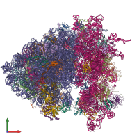 PDB entry 6xu8 coloured by chain, front view.