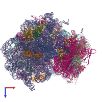 PDB entry 6xu8 coloured by chain, top view.