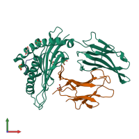 PDB entry 6y28 coloured by chain, front view.