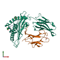 PDB entry 6y2a coloured by chain, front view.