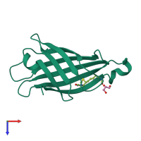 PDB entry 6y34 coloured by chain, top view.