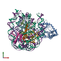 PDB entry 6y5e coloured by chain, front view.