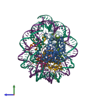 PDB entry 6y5e coloured by chain, side view.