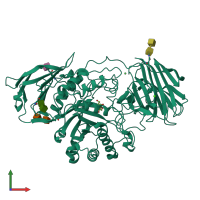 PDB entry 6y6s coloured by chain, front view.