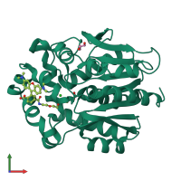 PDB entry 6y7a coloured by chain, front view.