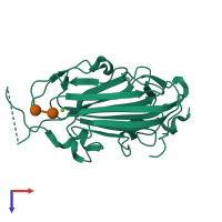 PDB entry 6y98 coloured by chain, top view.