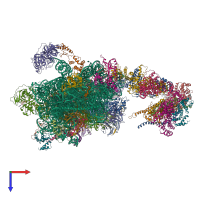 PDB entry 6yam coloured by chain, top view.