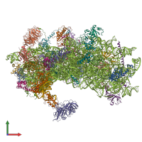 PDB entry 6yan coloured by chain, front view.