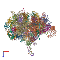 PDB entry 6ydp coloured by chain, top view.