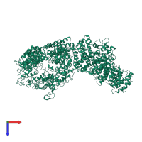 PDB entry 6yej coloured by chain, top view.