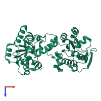 Phosphoglycerate kinase in PDB entry 6yjf, assembly 1, top view.