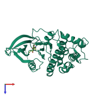 PDB entry 6ylk coloured by chain, top view.