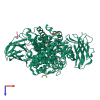 PDB entry 6yqh coloured by chain, top view.