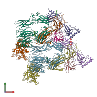 PDB entry 6ysq coloured by chain, front view.