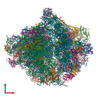 PDB entry 6ywe coloured by chain, front view.