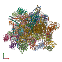 PDB entry 6yxy coloured by chain, front view.