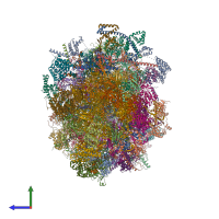 PDB entry 6yxy coloured by chain, side view.