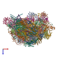 PDB entry 6yxy coloured by chain, top view.