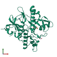 PDB entry 6z0r coloured by chain, front view.