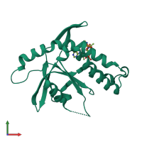 PDB entry 6z0z coloured by chain, front view.