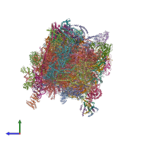 PDB entry 6z1p coloured by chain, side view.